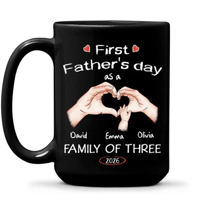 As A Family Of Three | Ceramic Coffee Mug | Father's Day Gift | Stylish Printed Design | Tea & Coffee Cup | 11oz
