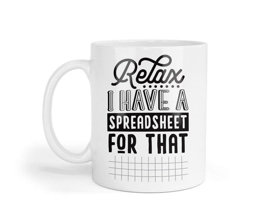 Funny Accountant Mug & Coaster Set: "I Have A Spreadsheet For That"