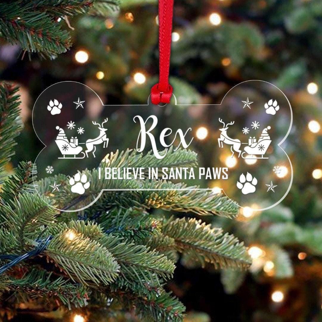 Personalised Dog Christmas Bauble Puppy Pet Tree Decoration Xmas Gift Any Name