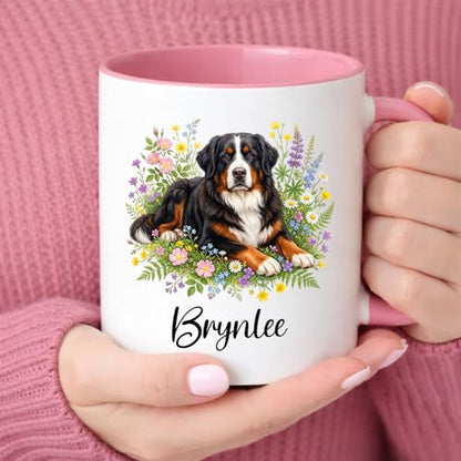 Customized Bernese Mountain with Name | Customised Coffee Mug | 11 OZ