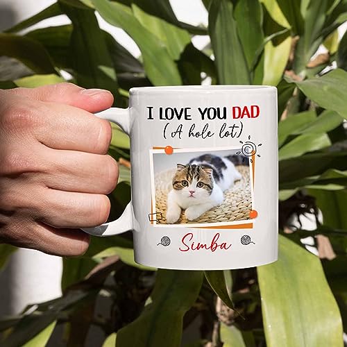 Personalized Add Photo Cat Daddy I Love You | Customised Coffee Mug | 11 OZ