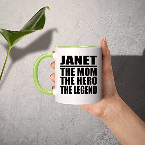 Designsify Gifts Janet The Mom Hero Legend | Ceramic Coffee Mug | 11 OZ