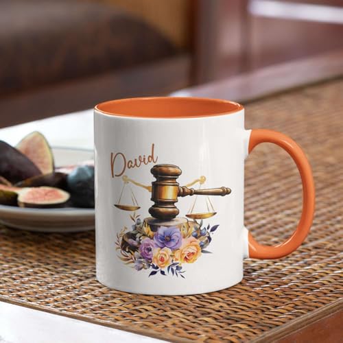 Customized Name Judge Novelty Law School | Customised Coffee Mug | 11 OZ