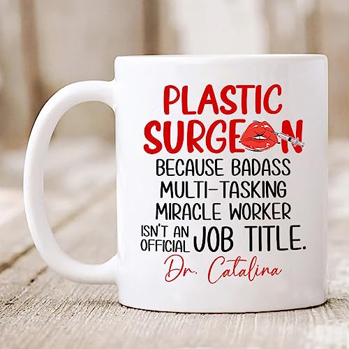 Personalized Name Plastic Surgeon Gift For | Customised Coffee Mug | 11 OZ