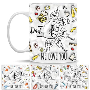 Custom Dad Papa with Names You Holding Our | Customised Coffee Mug | 11 OZ