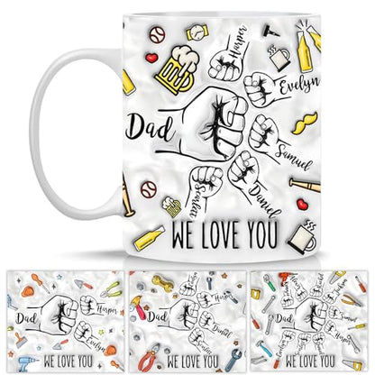 Custom Dad Papa with Names You Holding Our | Customised Coffee Mug | 11 OZ