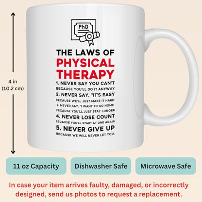 Laws Of Physical Therapy PT DPT Graduation | Ceramic Coffee Mug | 11 OZ