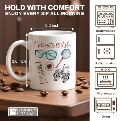 Optometrist Life Eye Doctor Glasses Chart | Ceramic Coffee Mug | 11 OZ