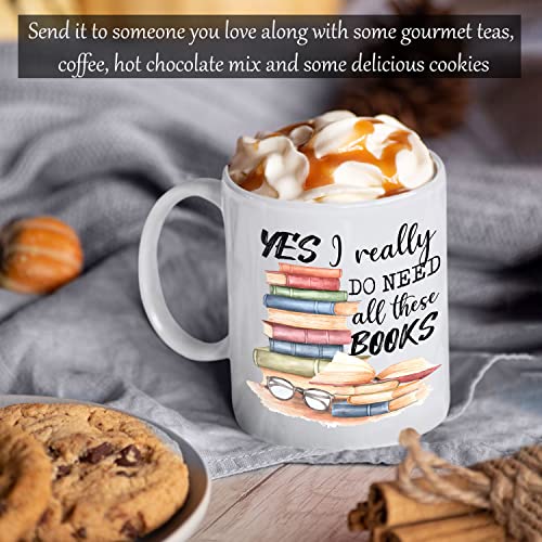 Yes I Really Do Need All These Books Novelty | Ceramic Coffee Mug | 11 OZ