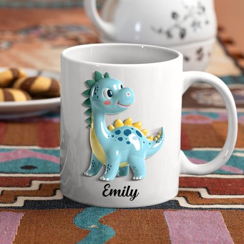 Unique Dinosaur Accent Personalized Name | Customised Coffee Mug | 11 OZ