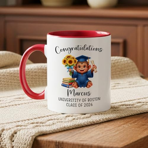 Monkey Graduation Personalized | Customised Coffee Mug | 11 OZ