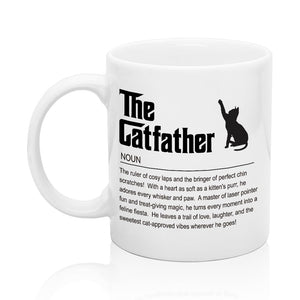 Catfathe | Ceramic Coffee Mug | Father's Day Gift | Stylish Printed Design | Tea & Coffee Cup | 11oz