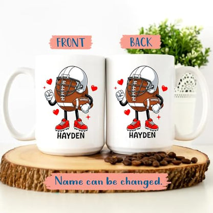 Football Player Gift For Sport Lovers Him | Customised Coffee Mug | 11 OZ