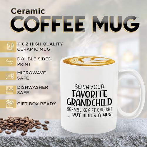 Veracco Being Your Favorite Grandchild Seems | Ceramic Coffee Mug | 11 OZ
