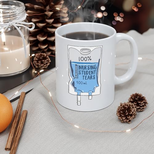 Funny Nurse 100 Nursing Student Tears Gifts | Ceramic Coffee Mug | 11 OZ