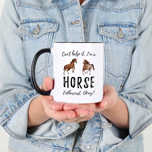 Horse Cute Horses Novelty Farm Cowboys Themed | Ceramic Coffee Mug | 11 OZ