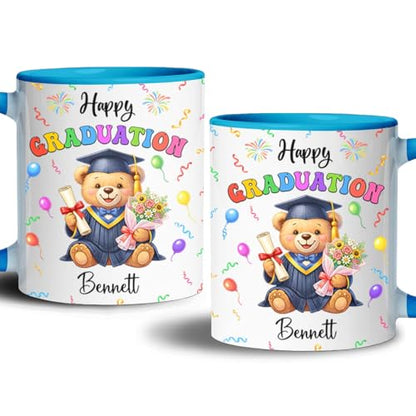 Personalized Happy Graduation Accent with | Customised Coffee Mug | 11 OZ