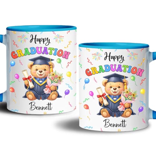 Personalized Happy Graduation Accent with | Customised Coffee Mug | 11 OZ