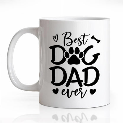 Best Dog Dad Ever for Men Dog Father | Ceramic Coffee Mug | Father's Day Gift | Stylish Printed Design | Tea & Coffee Cup | 11oz