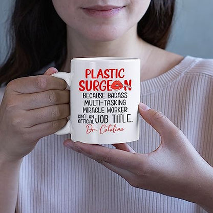Personalized Name Plastic Surgeon Gift For | Customised Coffee Mug | 11 OZ