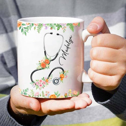 Custom Name Nurse Accent Personalized | Customised Coffee Mug | 11 OZ