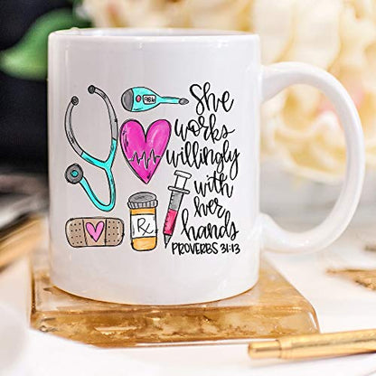 Nurse for Women Rn Nurses Practitioner Funny | Ceramic Coffee Mug | 11 OZ