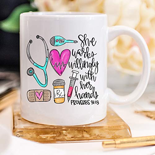 Nurse for Women Rn Nurses Practitioner Funny | Ceramic Coffee Mug | 11 OZ