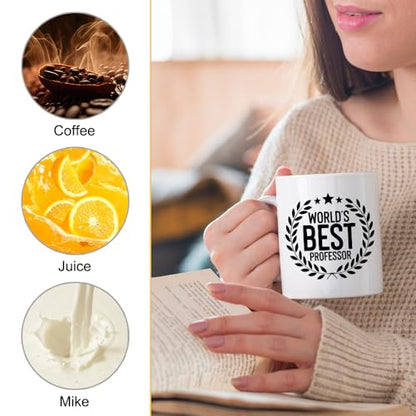 XQLZY World S Best Professor Graduation Gifts | Ceramic Coffee Mug | 11 OZ