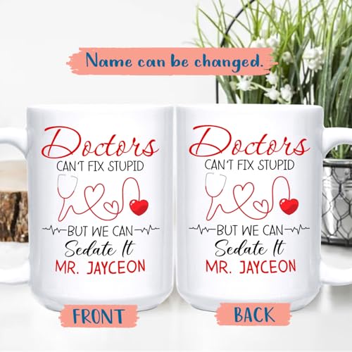 Personalized Doctor We Can Sedate It Teacup | Customised Coffee Mug | 11 OZ
