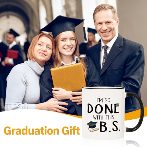 Shqiueos Funny College Graduation Gift for Her | Ceramic Coffee Mug | 11 OZ