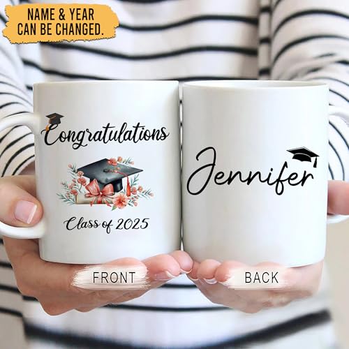 Personalized Graduation Gift For Her Girls | Customised Coffee Mug | 11 OZ