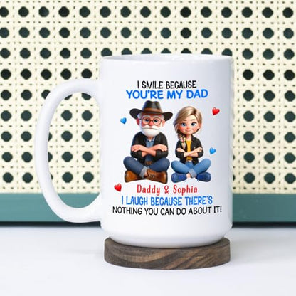 Personalized Names Father and Daughter I | Customised Coffee Mug | 11 OZ