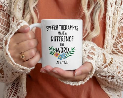 Speech Therapists Make a Difference One Word | Ceramic Coffee Mug | 11 OZ