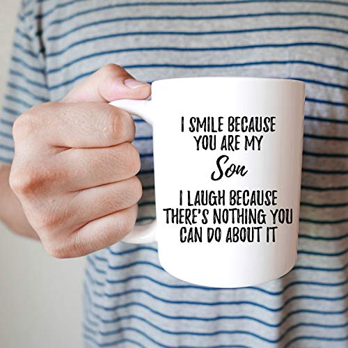 Funny Dad to Son Gifts Best Ever | Ceramic Coffee Mug | 11 OZ