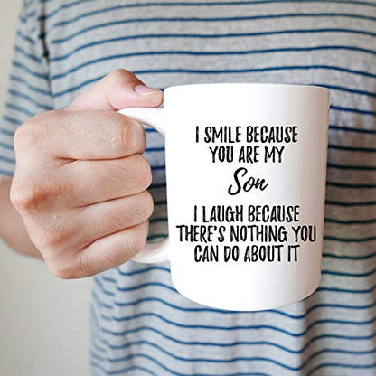 Funny Dad to Son Gifts Best Ever | Ceramic Coffee Mug | 11 OZ