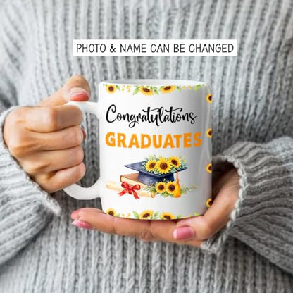 Custom Photo Name Congratulations Graduates | Customised Coffee Mug | 11 OZ