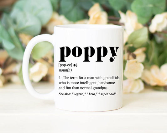 Averaze Poppy Definition | Ceramic Coffee Mug | Father's Day Gift | Stylish Printed Design | Tea & Coffee Cup | 11oz