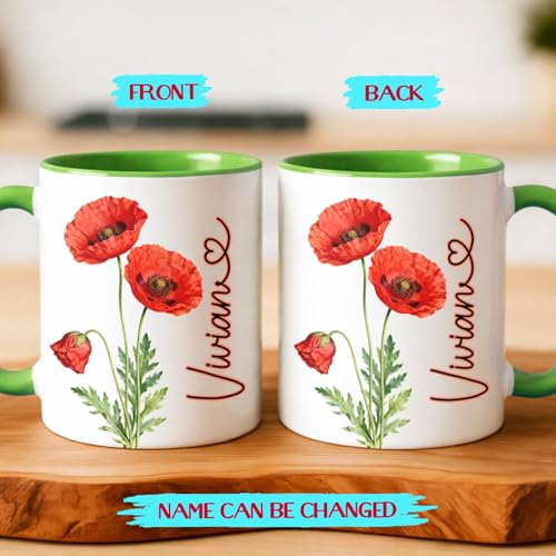 Personalized Poppy for Friend Coworker Dad | Customised Coffee Mug | 11 OZ