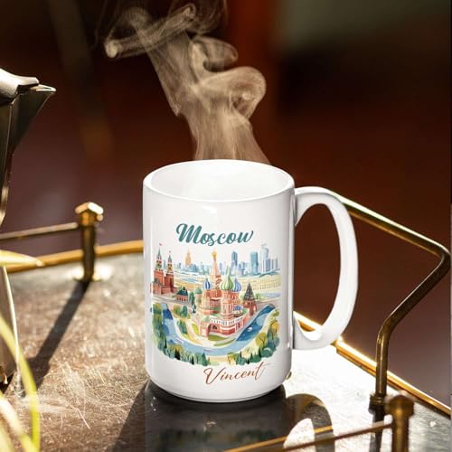 Personalized Moscow With Name Custom Russia | Customised Coffee Mug | 11 OZ