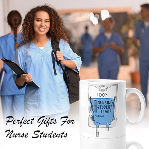 Funny Nurse 100 Nursing Student Tears Gifts | Ceramic Coffee Mug | 11 OZ
