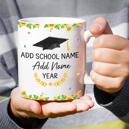 Personalized Fox Graduate Accent Custom | Customised Coffee Mug | 11 OZ