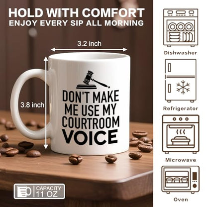 Don t Make Me Use My Courtroom Voice Funny | Ceramic Coffee Mug | 11 OZ