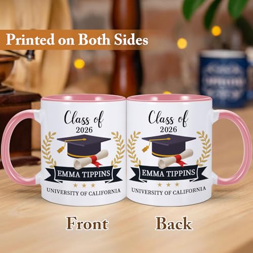 Graduation Personalized with Name School | Customised Coffee Mug | 11 OZ