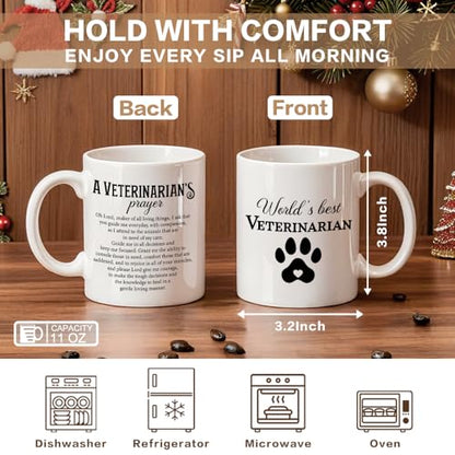 World s Best Veterinarian Vet Prayer Ceramics | Ceramic Coffee Mug | 11 OZ