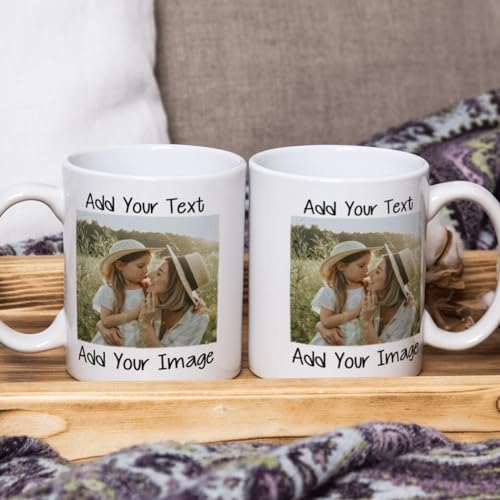 Personalized Photos with Text Customizable | Customised Coffee Mug | 11 OZ