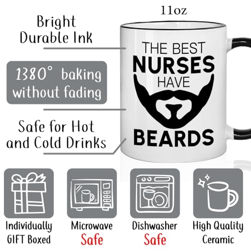 Funny Male Nurse Gifts for Men Dad Coworkers | Ceramic Coffee Mug | 11 OZ
