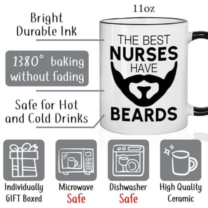 Funny Male Nurse Gifts for Men Dad Coworkers | Ceramic Coffee Mug | 11 OZ