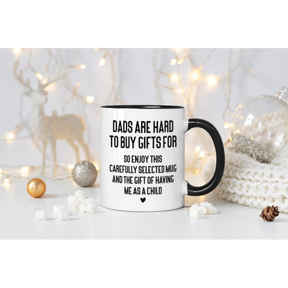 Funny Dad from Daughter Son | Ceramic Coffee Mug | Father's Day Gift | Stylish Printed Design | Tea & Coffee Cup | 11oz | Black Two-Tone Design