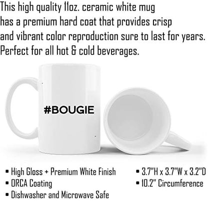 Funny Bougie Hashtag Gift for Men Women | Ceramic Coffee Mug | 11 OZ