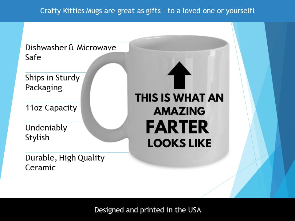 Amazing Farter | Ceramic Coffee Mug | Father's Day Gift | Stylish Printed Design | Tea & Coffee Cup | 11oz